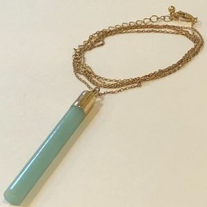NEW long JADE gold pendant Professional necklace
